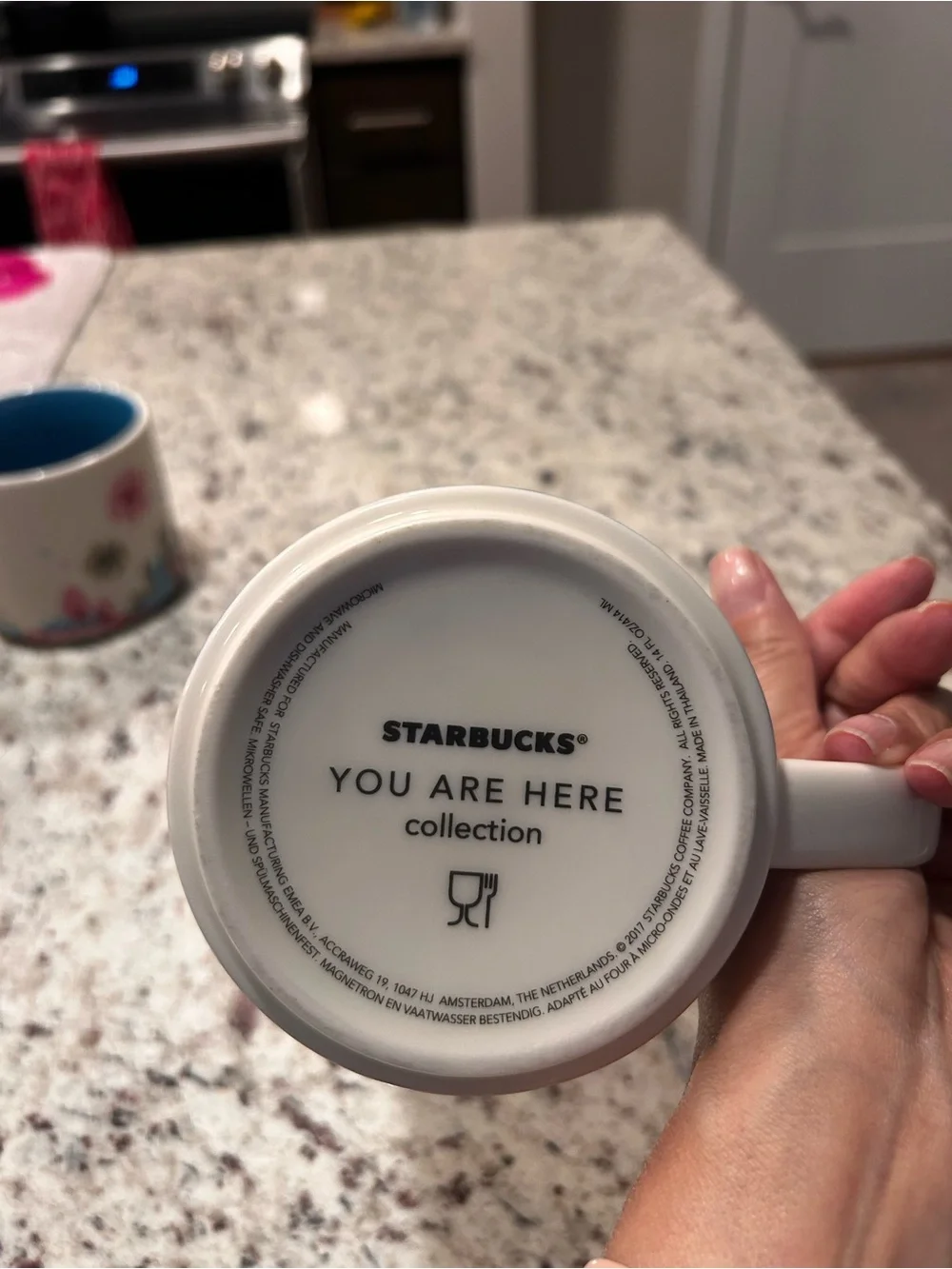 Starbucks You Are Here Copenhagen Cityscape Ceramic Mug - Yellow Interior